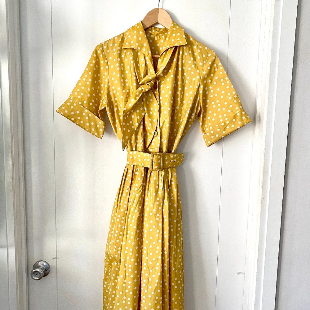 vintage polka dot day dress